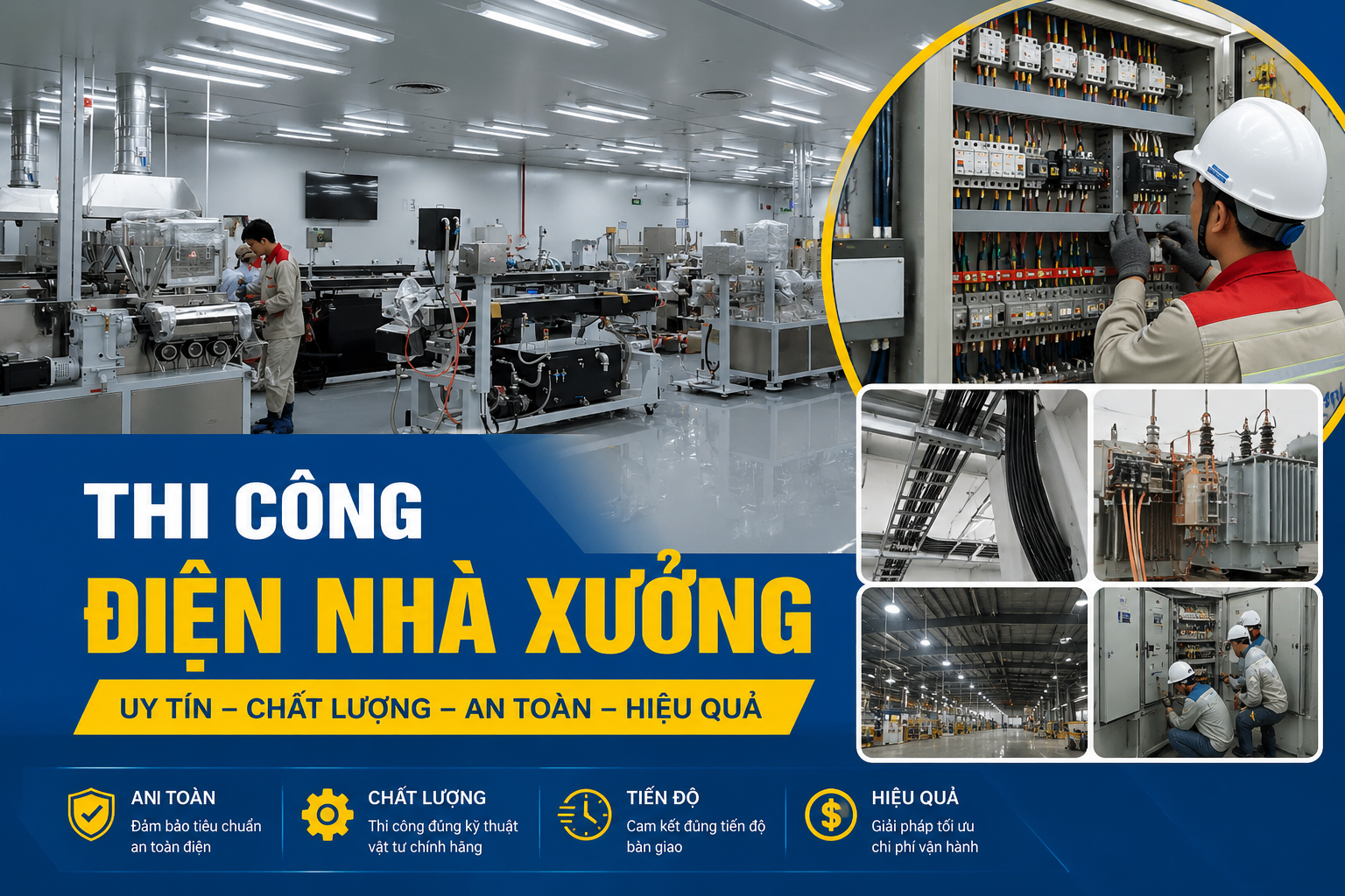 thi cong dien nha xuong